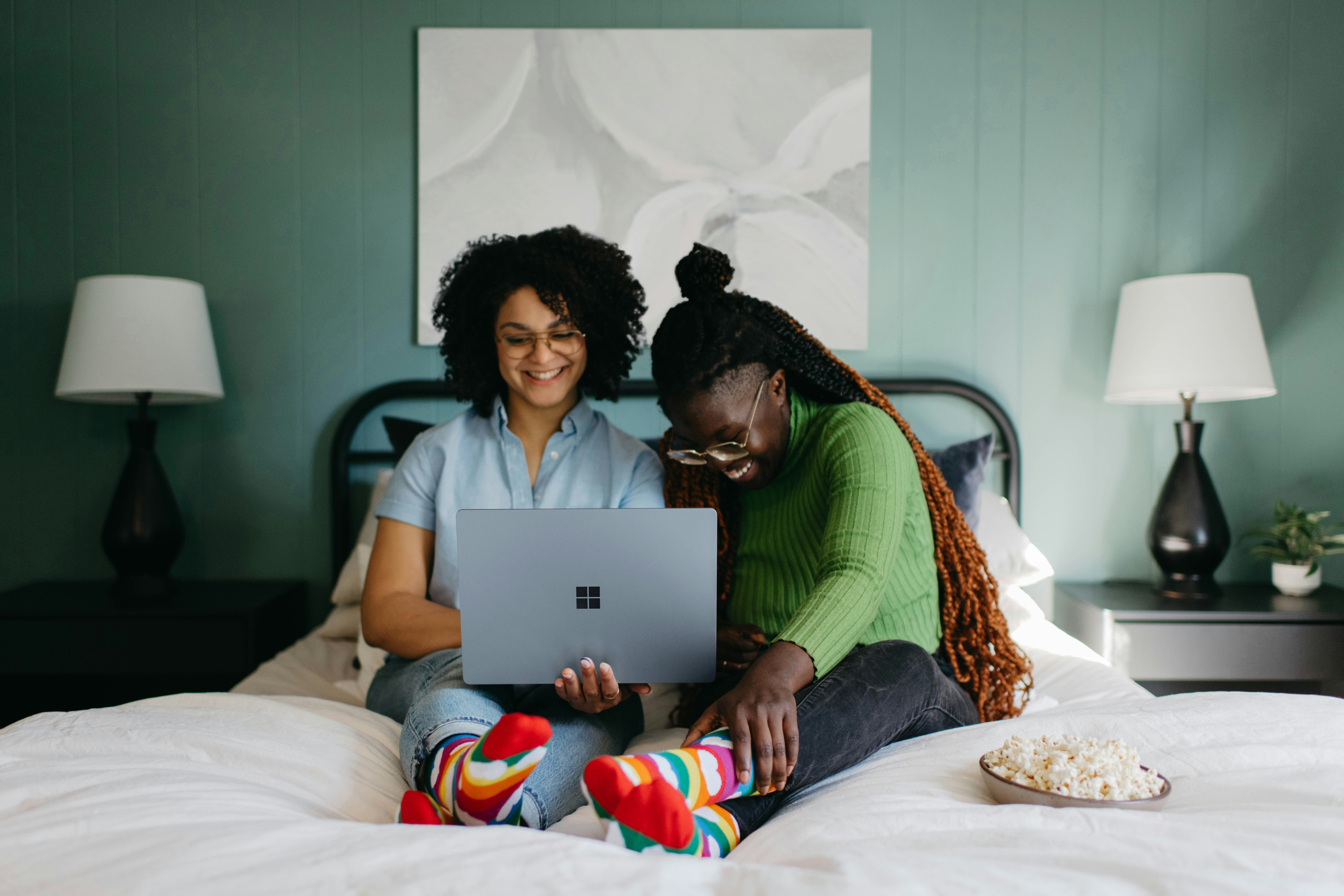 Two Girls with Laptop